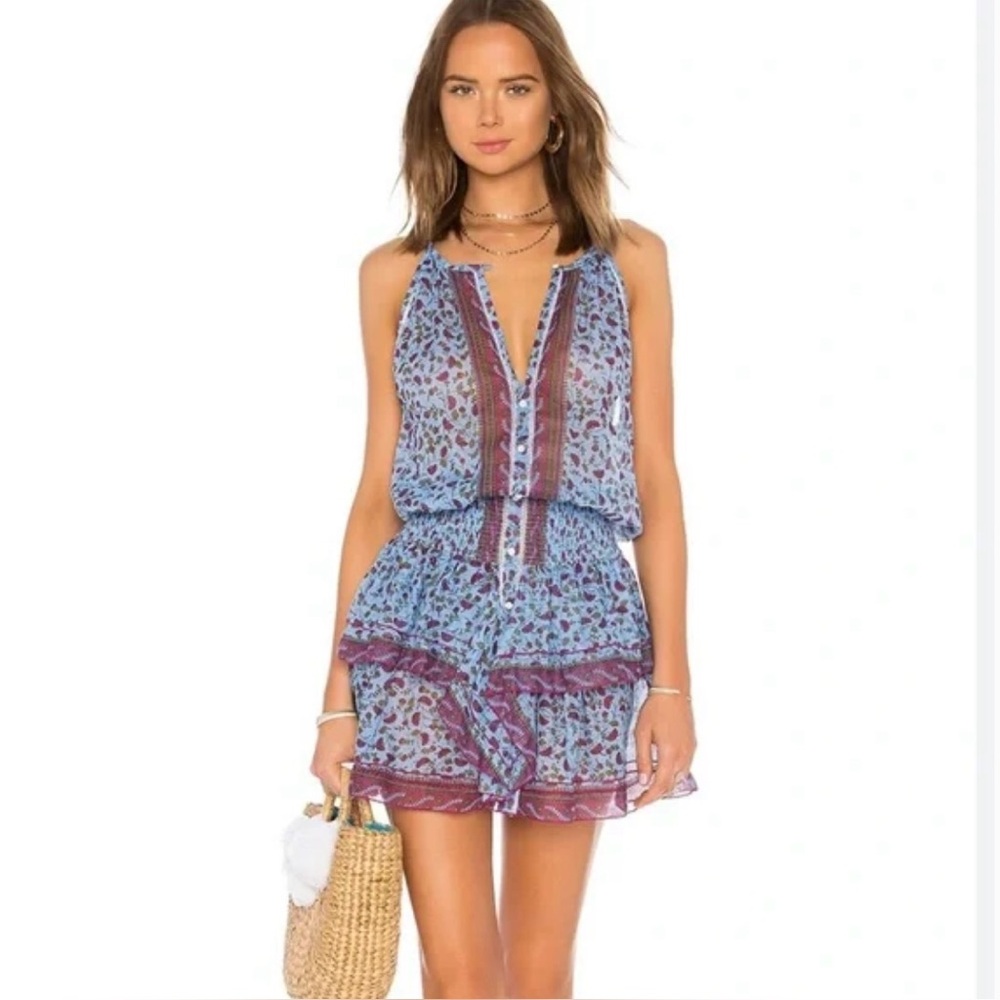 POUPETTE ST BARTH Olive Floral Dress - Blue and Pink Size Small